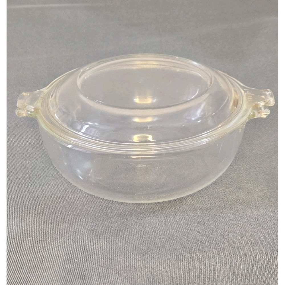 Vintage Pyrex #019 Round Casserole Baking Dish 20 oz w Pyrex Lid 681-C-14